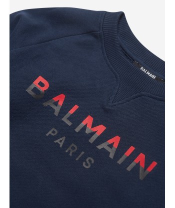 Balmain Boys Logo Sweatshirt in Blue sélection de produits