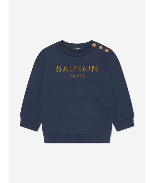 Balmain Boys Logo Sweatshirt in Blue de votre