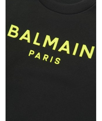 Balmain Boys Logo Sweatshirt in Black Voir les baskets