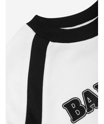 Balmain Boys Logo Sweatshirt in White sélection de produits