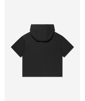 Balmain Boys Short Sleeve Hoodie in Black meilleur choix