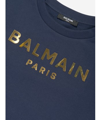 Balmain Boys Logo Sweatshirt in Blue de votre