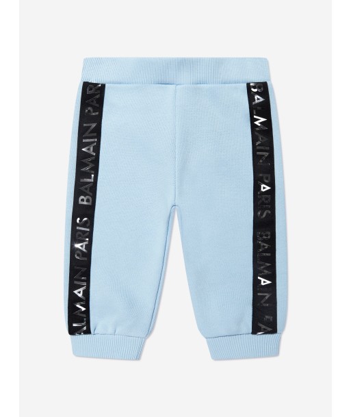 Balmain Baby Boys Logo Joggers in Blue pas cher