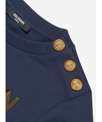 Balmain Boys Logo Sweatshirt in Blue de votre