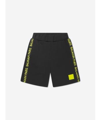 Balmain Boys Logo Jersey Shorts in Black Les magasins à Paris