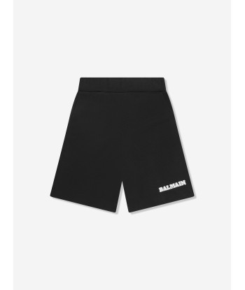 Balmain Boys Logo Jersey Shorts in Black la colonne vertébrale