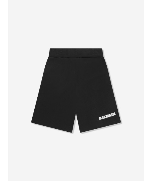 Balmain Boys Logo Jersey Shorts in Black la colonne vertébrale