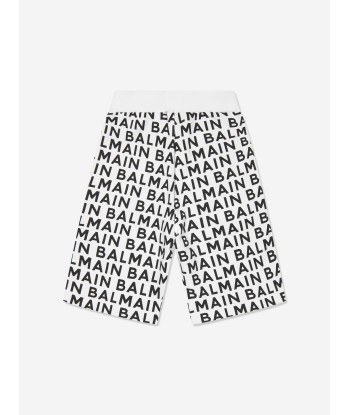 Balmain Boys Logo Jersey Shorts in Black En savoir plus