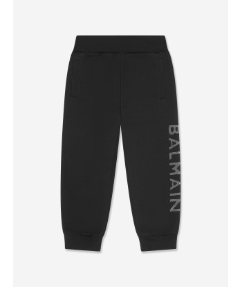 Balmain Boys Logo Joggers in Black Amélioration de cerveau avec