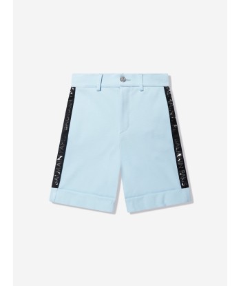 Balmain Boys Suit Shorts in Blue français