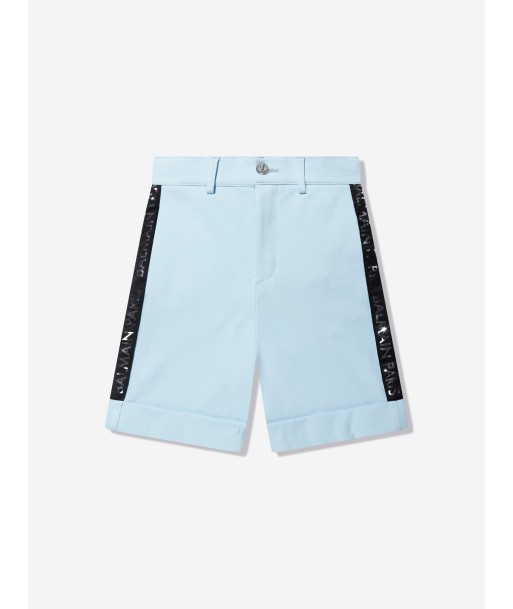 Balmain Boys Suit Shorts in Blue français