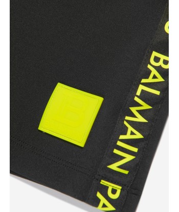 Balmain Boys Logo Jersey Shorts in Black Les magasins à Paris