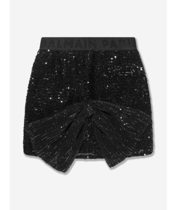 Balmain Girls Bow Skirt in Black rembourrage situé sous