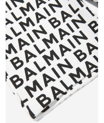 Balmain Boys Logo Jersey Shorts in Black En savoir plus