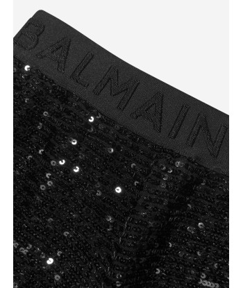 Balmain Girls Bow Skirt in Black rembourrage situé sous