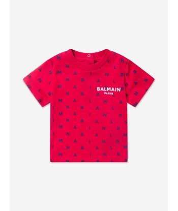 Balmain Baby Boys Logo T-Shirt in Red Par le système avancé 