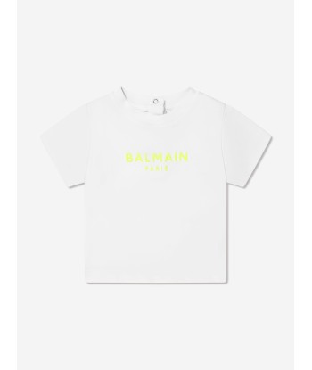 Balmain Baby Boys Logo T-Shirt in White france