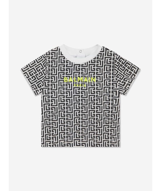 Balmain Baby Boys Logo T-Shirt in Black en ligne des produits 