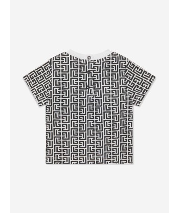 Balmain Baby Boys Logo T-Shirt in Black en ligne des produits 