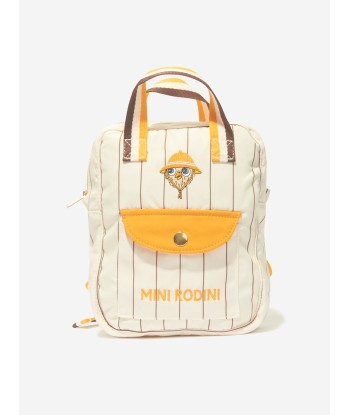 Mini Rodini Kids Owl Embroidered Mini Backpack in Ivory plus qu'un jeu 