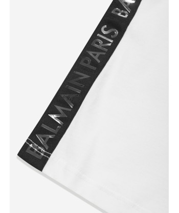 Balmain Baby Boys Logo T-Shirt in White vous aussi creer 