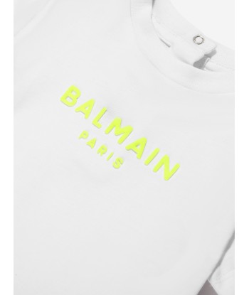 Balmain Baby Boys Logo T-Shirt in White france