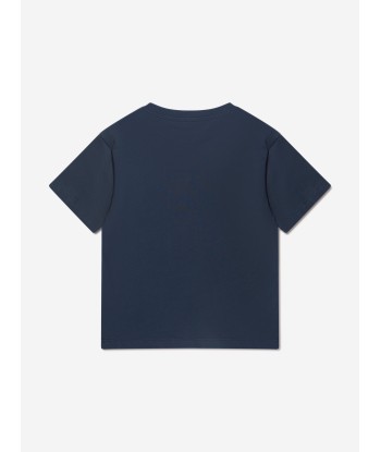 Balmain Boys Logo T-Shirt in Blue de votre