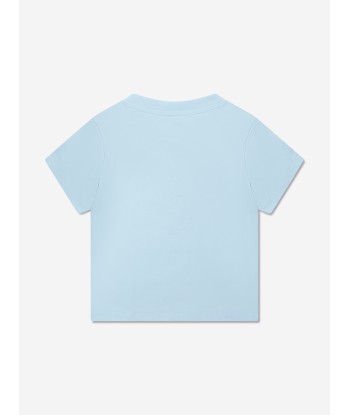 Balmain Boys Logo T-Shirt in Blue Découvrez la collection