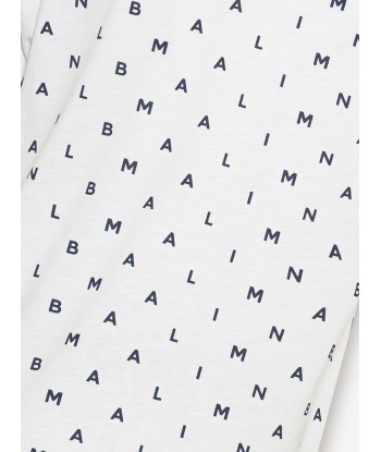 Balmain Boys Logo Print T-Shirt in White les ligaments