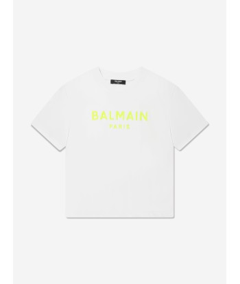 Balmain Boys Logo T-Shirt in White paiement sécurisé