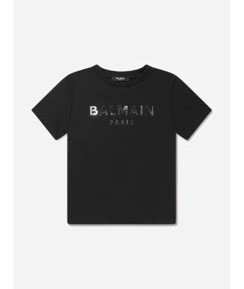 Balmain Boys Logo T-Shirt in Black shop