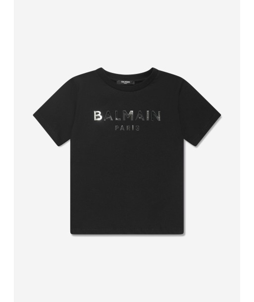 Balmain Boys Logo T-Shirt in Black shop