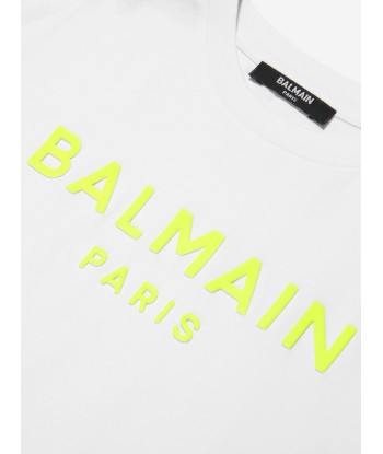 Balmain Boys Logo T-Shirt in White paiement sécurisé