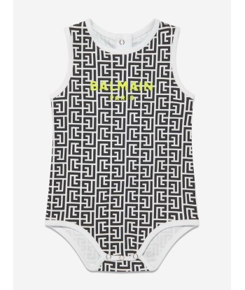 Balmain Baby Boys Body And Babygrow Gift in Black en linge