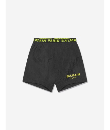 Balmain Boys Logo Swim Shorts in Black pour bénéficier 