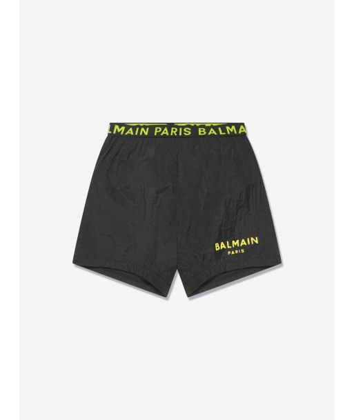 Balmain Boys Logo Swim Shorts in Black pour bénéficier 