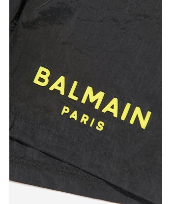 Balmain Boys Logo Swim Shorts in Black pour bénéficier 