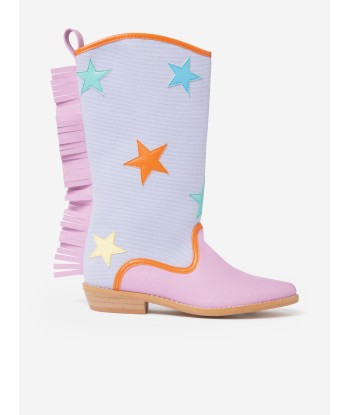 Stella McCartney Girls Cowboy Boots in Purple Dans la société mordern