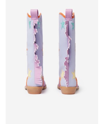 Stella McCartney Girls Cowboy Boots in Purple Dans la société mordern