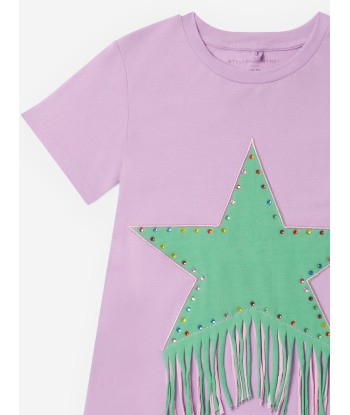 Stella McCartney Girls Star Jersey Dress in Purple destockage