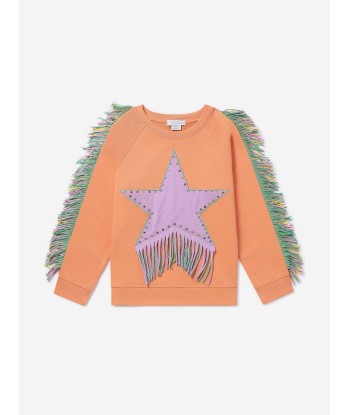 Stella McCartney Girls Star Tassel Sweatshirt in Orange Voir les baskets