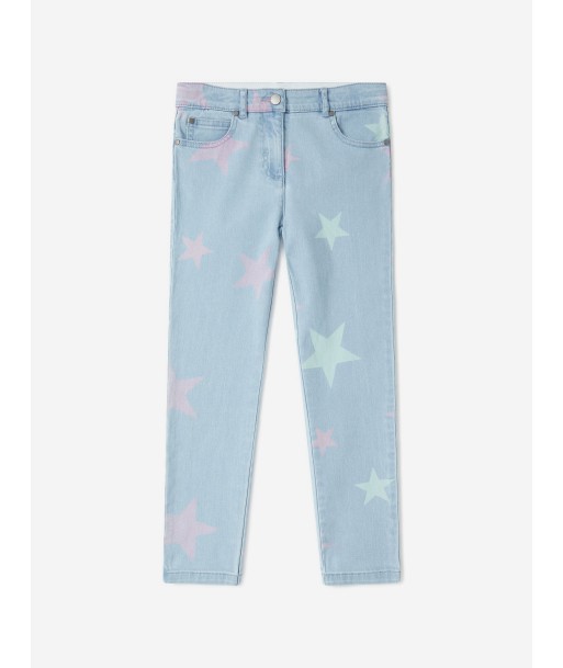 Stella McCartney Girls Star Print Jeans in Blue pas cher