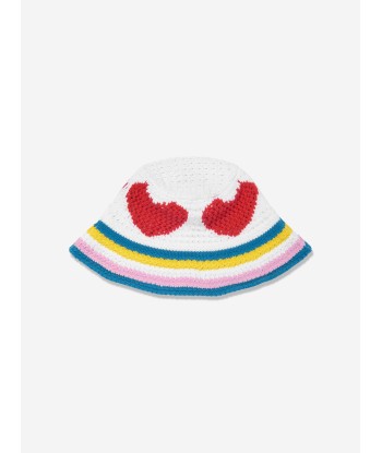 Stella McCartney Girls Crochet Heart Sun Hat in Ivory Le MVP de beaucoup