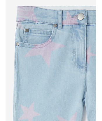 Stella McCartney Girls Star Print Jeans in Blue pas cher