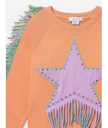 Stella McCartney Girls Star Tassel Sweatshirt in Orange Voir les baskets