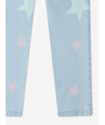 Stella McCartney Girls Star Print Jeans in Blue pas cher