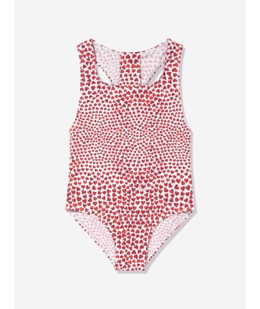 Stella McCartney Girls Heart Swimsuit in Red en ligne des produits 