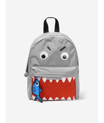 Stella McCartney Boys Shark Backpack in Grey (34cm) en ligne des produits 