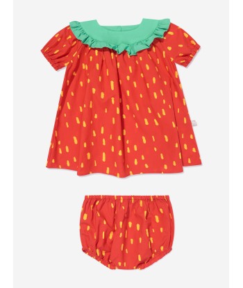 Stella McCartney Baby Girls Strawberry Dress With Knickers in Red livraison gratuite