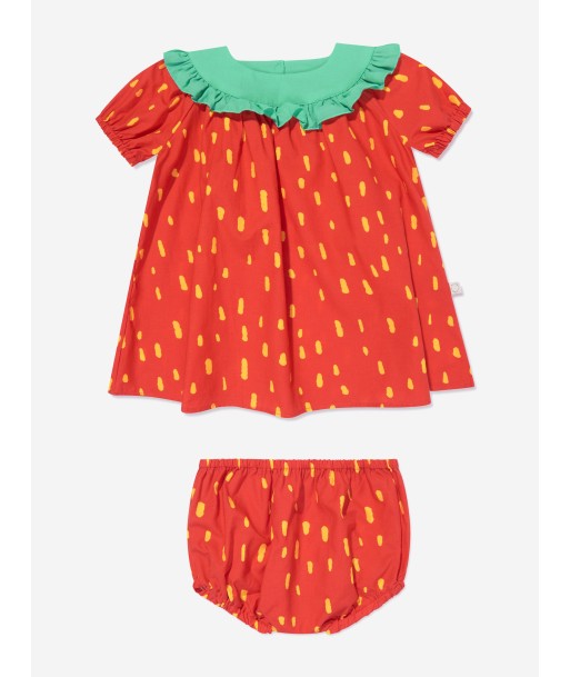 Stella McCartney Baby Girls Strawberry Dress With Knickers in Red livraison gratuite